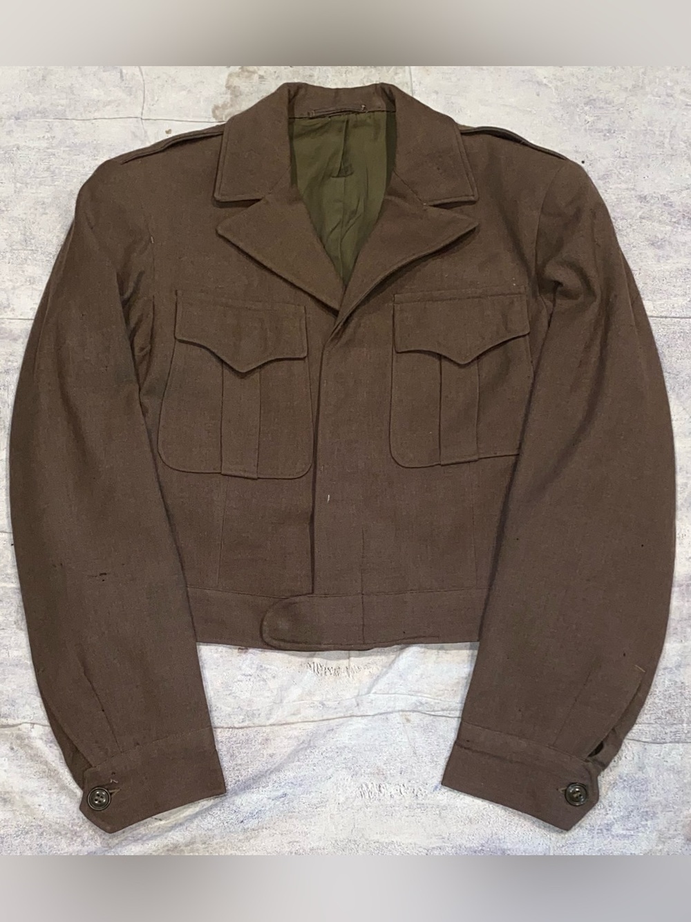 Vintage 40s WW2 Era 1944 Wool Field Jacket Ike US Army Air Original Issued 36
